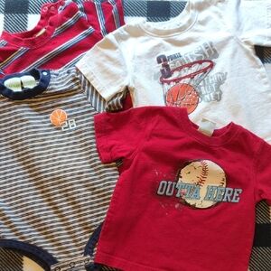 Circo 18 Months Bundle. 2 Onesies 2 T-shirts.  Athletic Theme.
